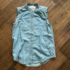 Rachel Comey denim sleeveless shirt